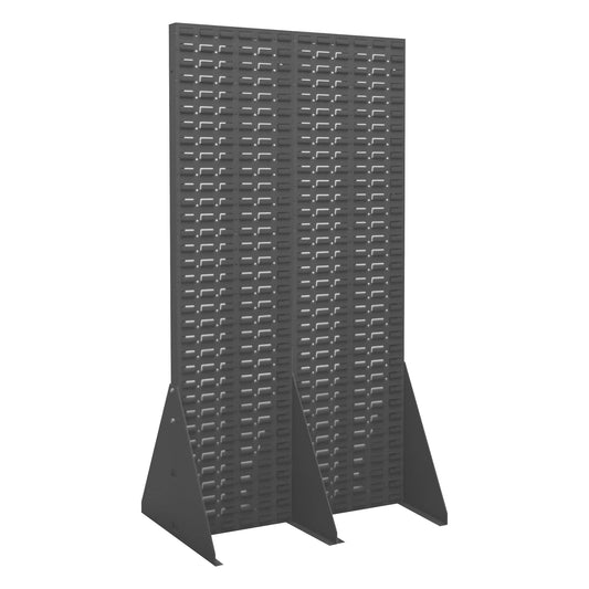 Centerline Dynamics Durham Wall Mounted Panels Durham Free Standing, 16 Gauge, Louvered Panel Rack, Double Sided, 35-1/2 x 24-5/8 x 68-1/2