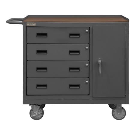 Centerline Dynamics Durham Work Stations and Work Benches Durham Mobile Bench Cabinet, 1 Shelf, 1 Door, Hard Board Top