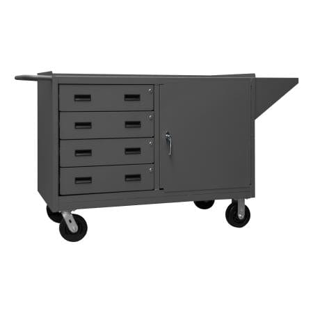 Centerline Dynamics Durham Work Stations Durham Mobile Bench Cabinet, 1 Shelf, 4 Drawers