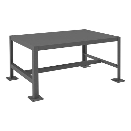 Centerline Dynamics Durham Workbenches 39-1/4 x 26-3/4 x 18-3/16 Durham MT Workbench, 24 x 36, Top Shelf Only, 14 Gauge Steel, 2000 lbs. Capacity, Textured Powder Paint, Gray