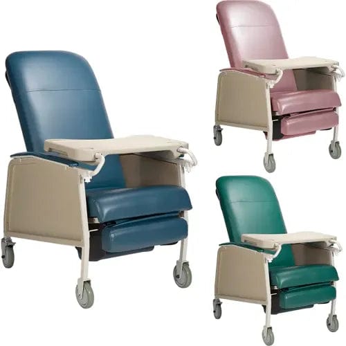 Centerline Dynamics Exam & Treatment Chairs Geri Chair Bariatric Recliner, 3 Positions, Blueridge