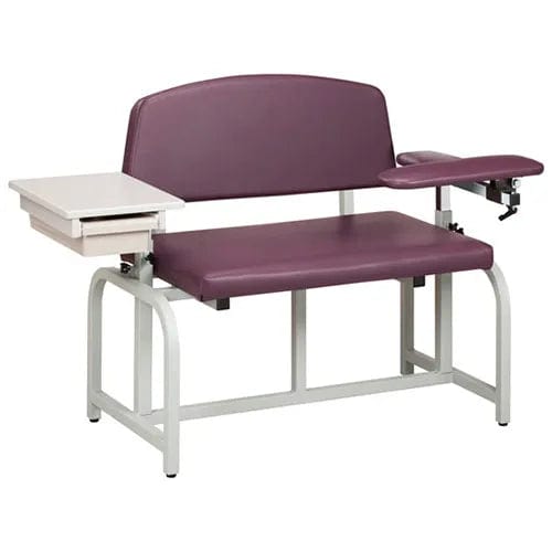 Centerline Dynamics Exam & Treatment Chairs Lab X Series Bariatric Blood Drawing Chair with Padded Flip Arm and Drawer