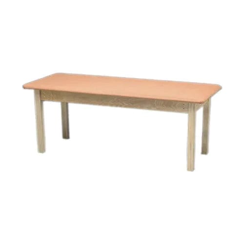 Centerline Dynamics Exam & Treatment Tables Wooden Treatment Table, Blue Upholstery, Natural Frame, 72"L x 24"W x 30"H