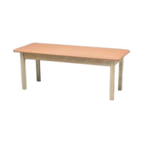 Centerline Dynamics Exam & Treatment Tables Wooden Treatment Table, Blue Upholstery, Natural Frame, 72"L x 30"W x 30"H