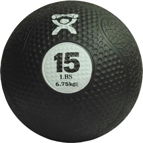 Centerline Dynamics Exercise & Fitness Firm Medicine Ball, 15 lb., 10" Diameter, Black