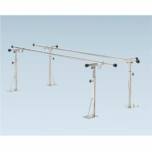 Centerline Dynamics Exercise & Fitness Floor Mounted Parallel Bars, Height/Width Adjustable, 10' L