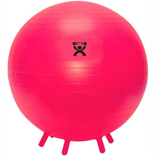 Centerline Dynamics Exercise & Fitness Inflatable Exercise Ball with Feet, Red, 30" (75 cm)