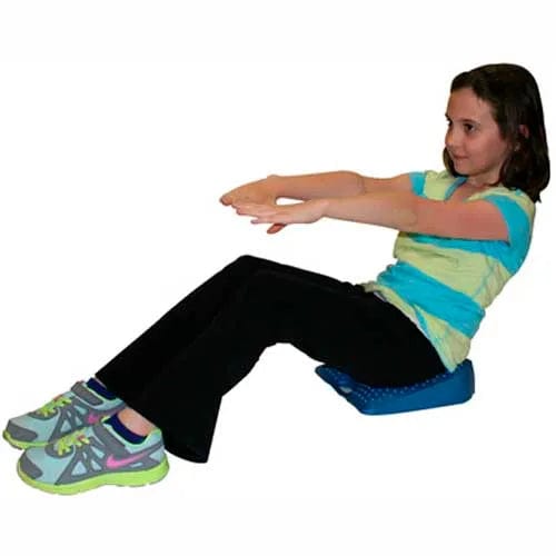 Centerline Dynamics Exercise & Fitness Inflatable Sitting Balance Wedge, Child Size, 10"L x 10"W, Blue