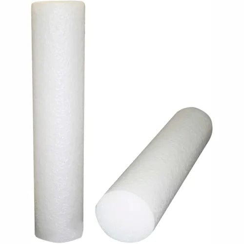 Centerline Dynamics Exercise & Fitness Jumbo White PE Foam Roller, Half-Round, 8" Dia. x 12"L