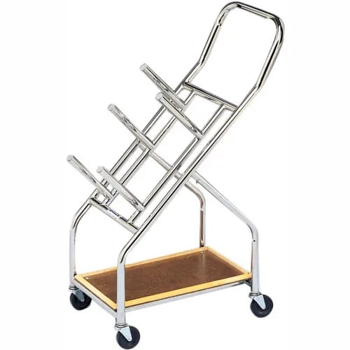 Centerline Dynamics Exercise & Fitness Mobile Cart For Iron Disc Weight Plates, 350 lb. Capacity, 23-1/2"L x 14"W x 43"H