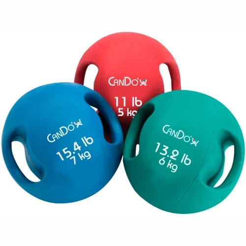 Centerline Dynamics Exercise & Fitness Molded Dual-Handle Medicine Ball, 5-Color Set