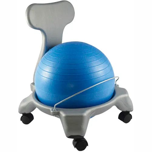 Centerline Dynamics Exercise & Fitness Plastic Mobile Ball Chair with Back, Child Size, 38 cm Ball