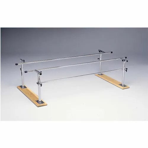 Centerline Dynamics Exercise & Fitness Wood Base Folding Parallel Bars, Height and Width Adjustable, 10' L