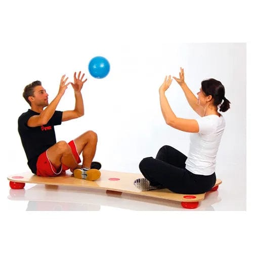 Centerline Dynamics Exercise & Fitness XXL Balance Board, Birch Wood with Red Balls