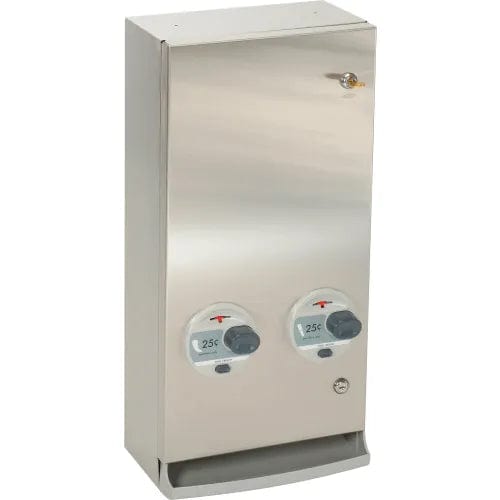 Bobrick® ClassicSeries™ 25 Cent Surface Mount Sanitary Vendor Sq. Edge ...