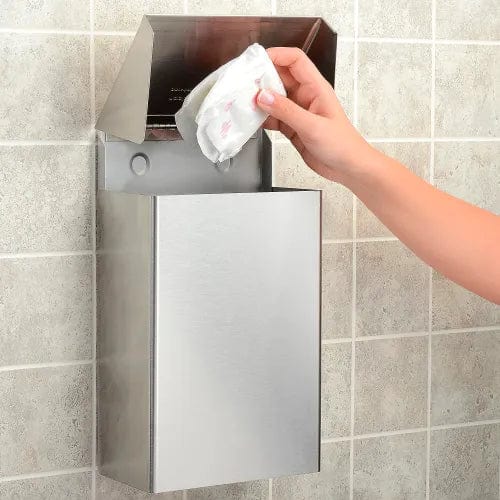 Centerline Dynamics Feminine Hygiene Dispensers Frost Surface Mounted Sanitary Napkin Disposal - Stainless - 622