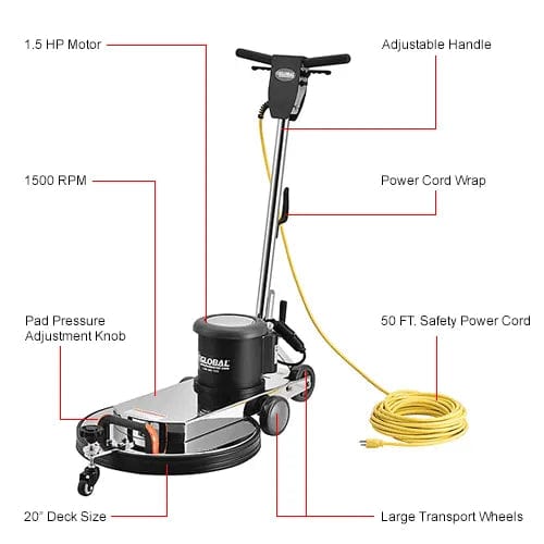 Centerline Dynamics Floor Machines & Vacuums 20" Floor Burnisher