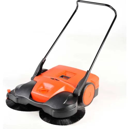 Centerline Dynamics Floor Machines & Vacuums 38" Battery Powered Triple Brush Push Power Sweeper, 13.2 Gallon Capacity