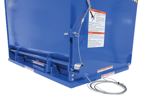 Centerline Dynamics Forklift Attachments Vestil Steel Drop Bottom Hopper 1 Cubic Yard 3,000 Lb. Capacity Blue DBH-100-3