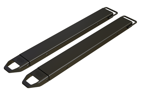 Centerline Dynamics Forklift Attachments Vestil Steel Fork Extensions 5 In. x 54 In. 4,000 Lb. Capacity Black FE-5-54-BK