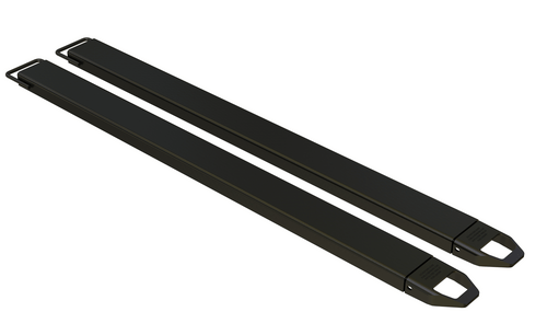 Centerline Dynamics Forklift Attachments Vestil Steel Fork Extensions 5 In. x 84 In. 4,000 Lb. Capacity Black FE-5-84-BK
