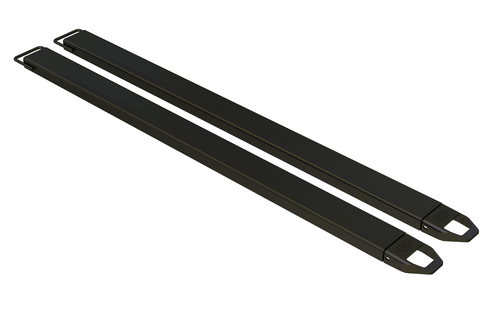 Centerline Dynamics Forklift Attachments Vestil Steel Fork Extensions 5 In. x 96 In. 4,000 Lb. Capacity Black FE-5-96-BK