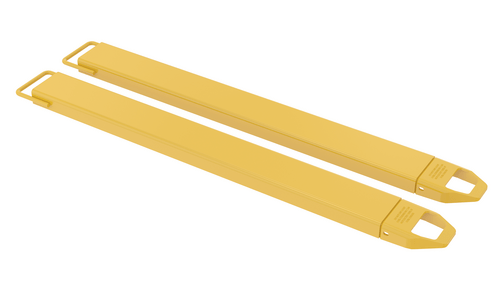 Centerline Dynamics Forklift Attachments Vestil Steel Fork Extensions 6 In. x 63 In. 4,000 Lb. Capacity Yellow FE-6-63