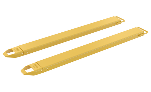 Centerline Dynamics Forklift Attachments Vestil Steel Fork Extensions 6 In. x 66 In. 4,000 Lb. Capacity Yellow FE-6-66