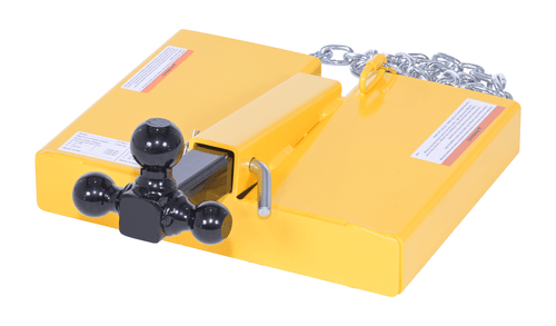 Centerline Dynamics Forklift Attachments Vestil Steel Fork Lift Hitch Attachment 20-15/16 In x 18-1/2 In x 9-3/16 In 1500 Lb. Capacity Yellow FTTM-2