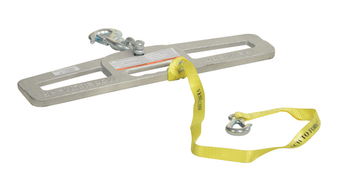 Centerline Dynamics Forklift Attachments Vestil Steel Fork Truck Hook Plate Swivel 4,000 Lb. Capacity Silver LM-HP4-S