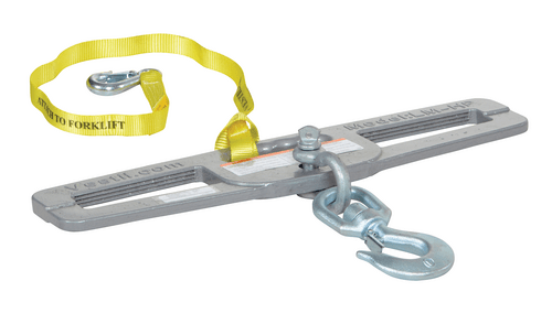 Centerline Dynamics Forklift Attachments Vestil Steel Fork Truck Hook Plate Swivel 6,000 Lb. Capacity Silver LM-HP6-S
