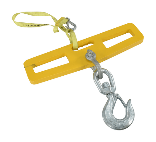 Centerline Dynamics Forklift Attachments Vestil Steel Fork Truck Hook Plate Swivel with Latch 10,000 Lb. Capacity Yellow LM-HP10-SL