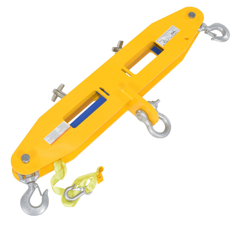 Centerline Dynamics Forklift Attachments Vestil Steel Forklift Lifting Beam 40 In. x 4-3/4 In. x 15 In. 10,000 Lb. Capacity Yellow FLB-D-10
