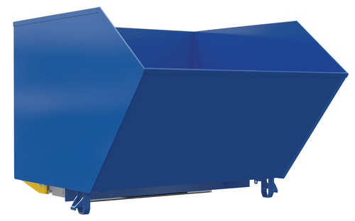 Centerline Dynamics Forklift Attachments Vestil Steel Heavy Duty Bump & Dump Hopper 1-1/2 Cubic Yard 6,000 Lb. Capacity Blue H-150-HD-BD
