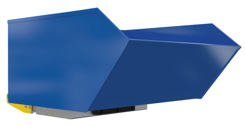 Centerline Dynamics Forklift Attachments Vestil Steel Heavy Duty Bump & Dump Hopper 1 Cubic Yard 6,000 Lb. Capacity Blue H-100-HD-BD