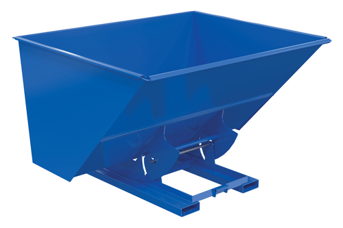 Centerline Dynamics Forklift Attachments Vestil Steel Heavy Duty No Bump & Dump Hopper 3 Cubic Yard 6000 Lb. Capacity Blue D-300-HD-NB