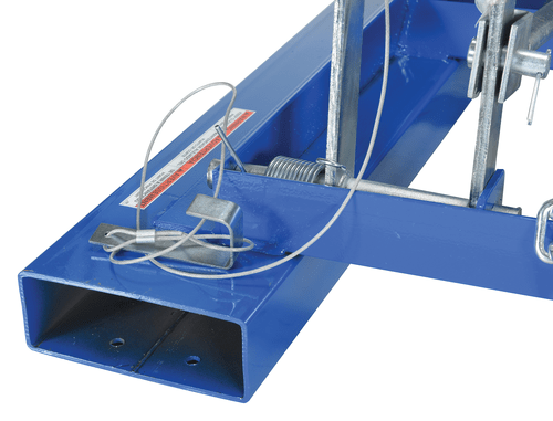 Centerline Dynamics Forklift Attachments Vestil Steel Heavy Duty Self Dumping Hopper 1/2 Cubic Yard 6000 Lb. Capacity Blue D-50-HD
