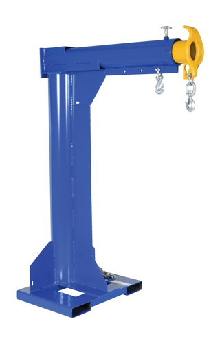 Centerline Dynamics Forklift Attachments Vestil Steel High Rise Telescoping Boom 24 In. Fork Pocket Center 6,000 Lb. Capacity Blue LM-HRT-6-24