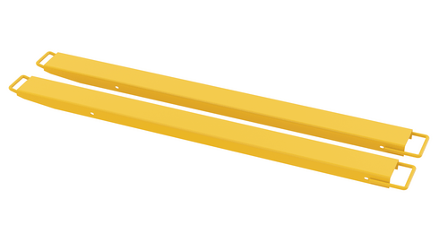 Centerline Dynamics Forklift Attachments Vestil Steel High Strength Fork Extensions 5 In. x 72 In. 4,000 Lb. Capacity Yellow FE-HS-5-72