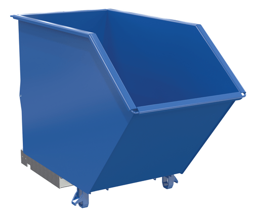 Centerline Dynamics Forklift Attachments Vestil Steel High Strength Low Profile Hopper 3/4 Cubic Yard 6000 Lb. Capacity Blue H-75-HS