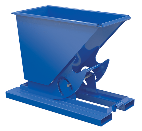 Centerline Dynamics Forklift Attachments Vestil Steel Light Duty No Bump & Dump Hopper 1/3 Cubic Yard 2000 Lb. Capacity Blue D-33-LD-NB