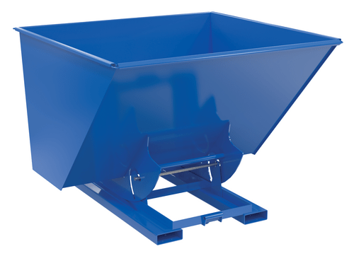 Centerline Dynamics Forklift Attachments Vestil Steel Light Duty No Bump & Dump Hopper 2-1/2 Cubic Yard 2000 Lb. Capacity Blue D-250-LD-NB