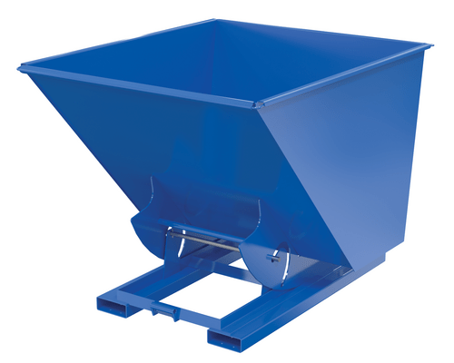 Centerline Dynamics Forklift Attachments Vestil Steel Light Duty No Bump & Dump Hopper 2 Cubic Yard 2000 Lb. Capacity Blue D-200-LD-NB