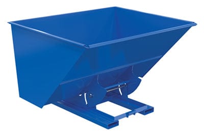 Centerline Dynamics Forklift Attachments Vestil Steel Light Duty No Bump & Dump Hopper 3 Cubic Yard 2000 Lb. Capacity Blue D-300-LD-NB