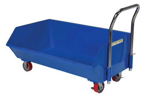 Centerline Dynamics Forklift Attachments Vestil Steel Low Profile Hopper 1/3 Cubic Yard 1,000 Lb. Capacity Blue SLPT-33