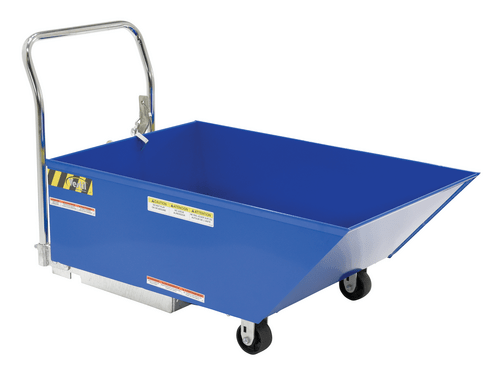 Centerline Dynamics Forklift Attachments Vestil Steel Low Profile Parts Hopper 1/3 Cubic Yd 2000 Lb Capacity Blue HOP-LP-N
