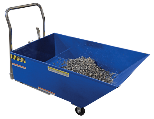 Centerline Dynamics Forklift Attachments Vestil Steel Low Profile Parts Hopper 1/3 Cubic Yd 2000 Lb Capacity Blue HOP-LP-N
