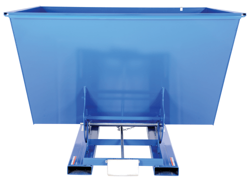 Centerline Dynamics Forklift Attachments Vestil Steel Medium Duty Self Dumping Hopper 2-1/2 Cubic Yard 4000 Lb. Capacity Blue D-250-MD