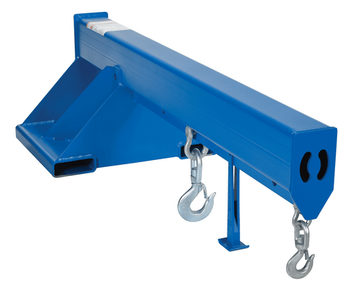 Centerline Dynamics Forklift Attachments Vestil Steel Non Telescoping Lift Boom 24 In. Fork Pocket Center 8,000 Lb. Capacity Blue and Yellow LM-1NT-8-24