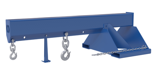 Centerline Dynamics Forklift Attachments Vestil Steel Non Telescoping Lift Boom 30 In. Fork Pocket Center 8,000 Lb. Capacity Blue and Yellow LM-1NT-8-30